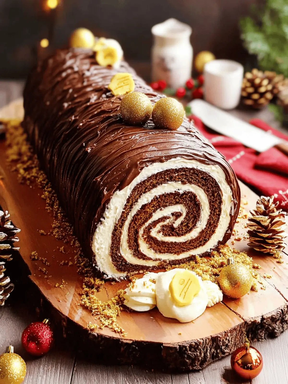 BÃ»che De NoÃ«l (Yule Log Cake)