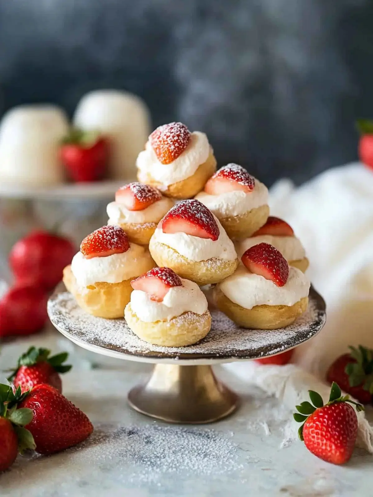 Create Irresistible Strawberry Rosé Profiteroles at Home! 2 Strawberry Rosé Profiteroles (Mini Cream Puffs)