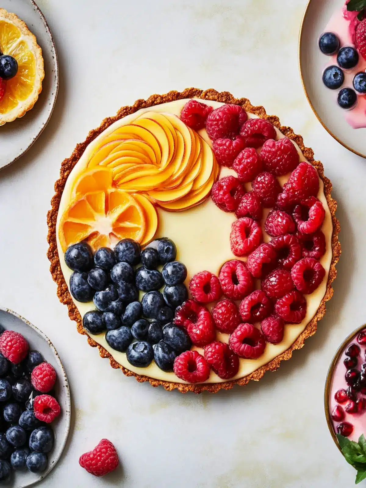 Easy Fruit Tart With Pecan Cookie Crust- Healthy Valentine s desserts