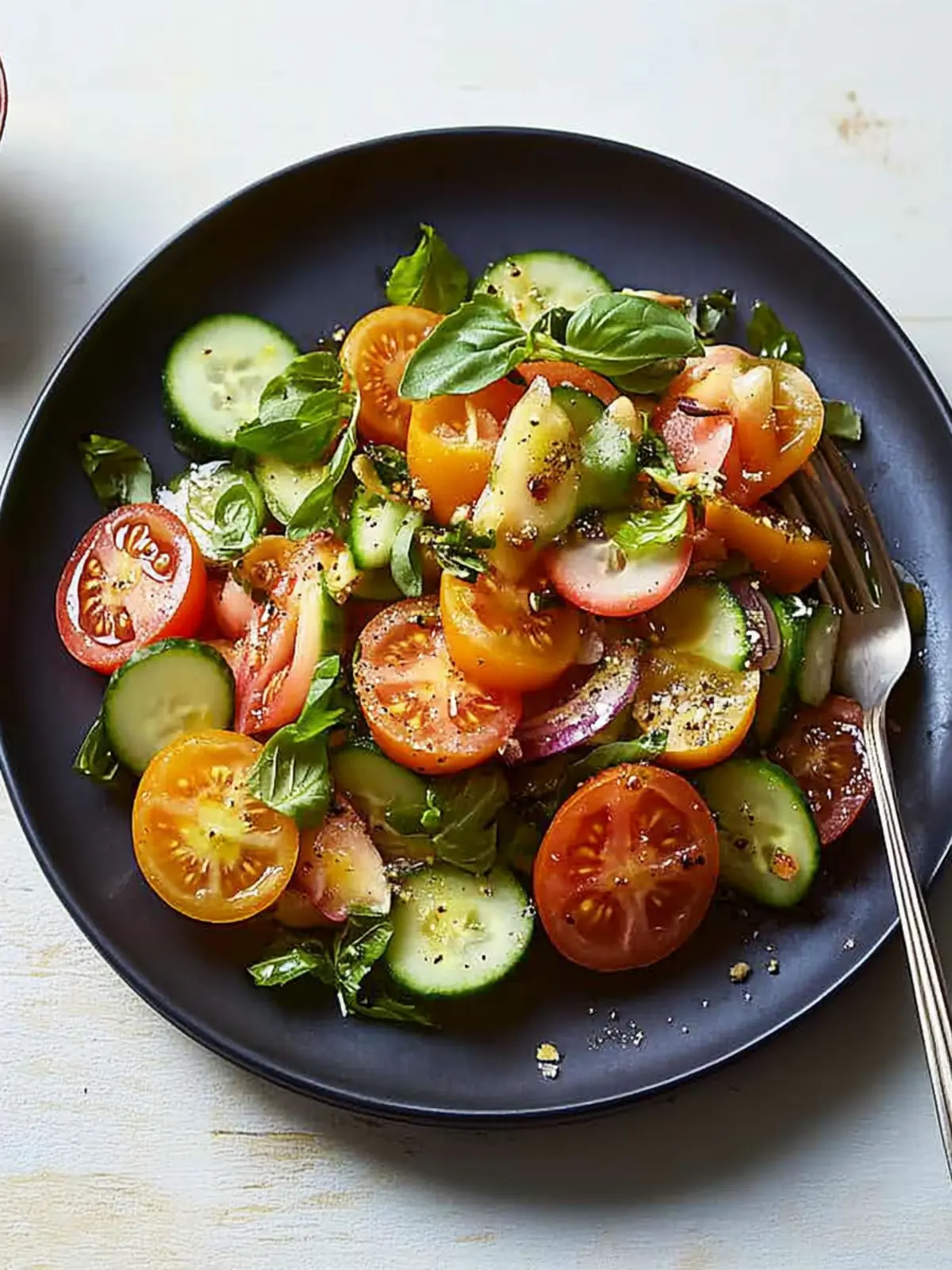 Tomato Salad With Cucumber and Ginger