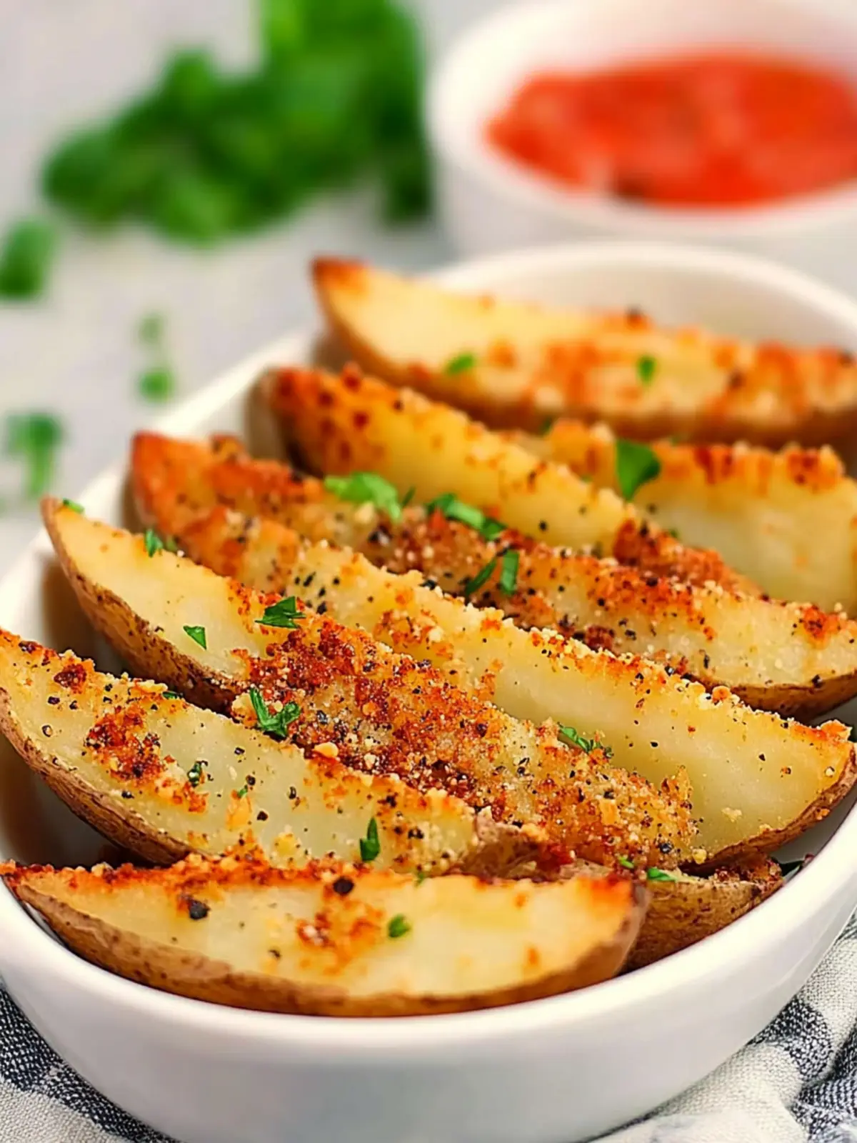 Baked Garlic Parmesan Potato Wedges