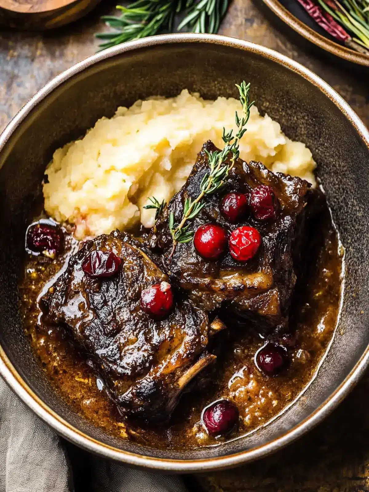 Cranberry Braised Short Ribs