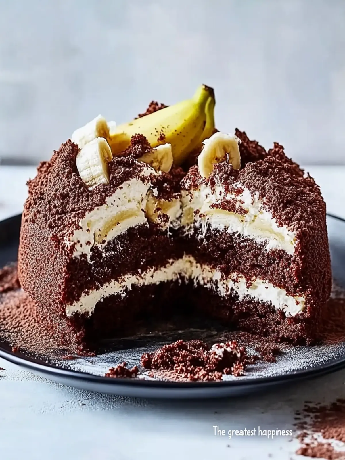 Chocolate banana cake  The greatest happiness 