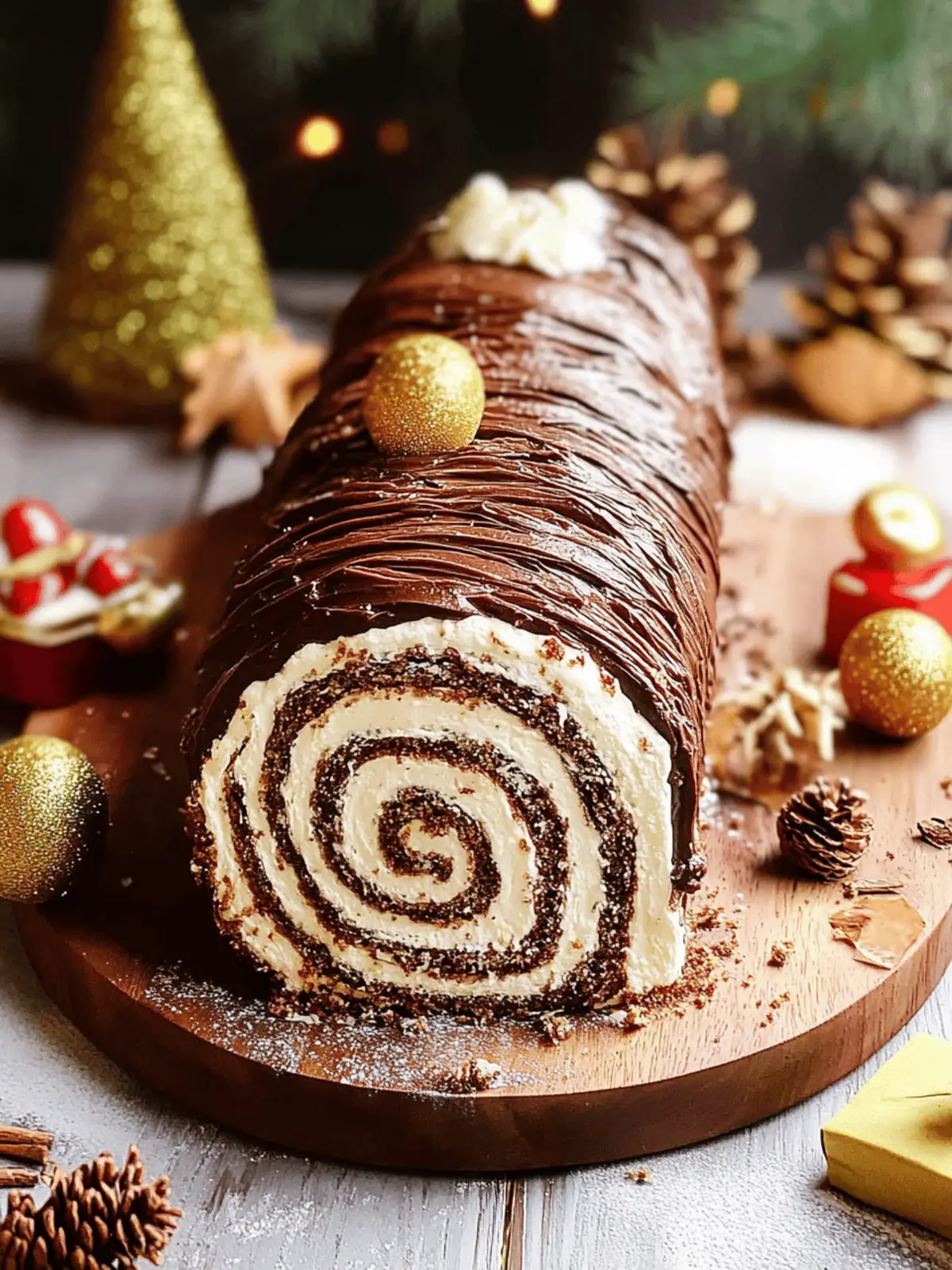 BÃ»che De NoÃ«l (Yule Log Cake)