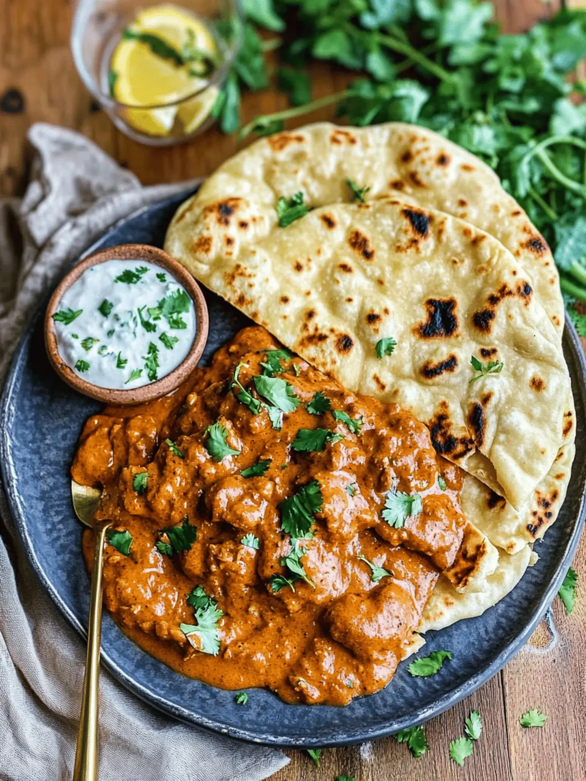 Spice Up Dinner: Creamy Butter Chicken with Naan Delight 4 Butter Chicken with Naan