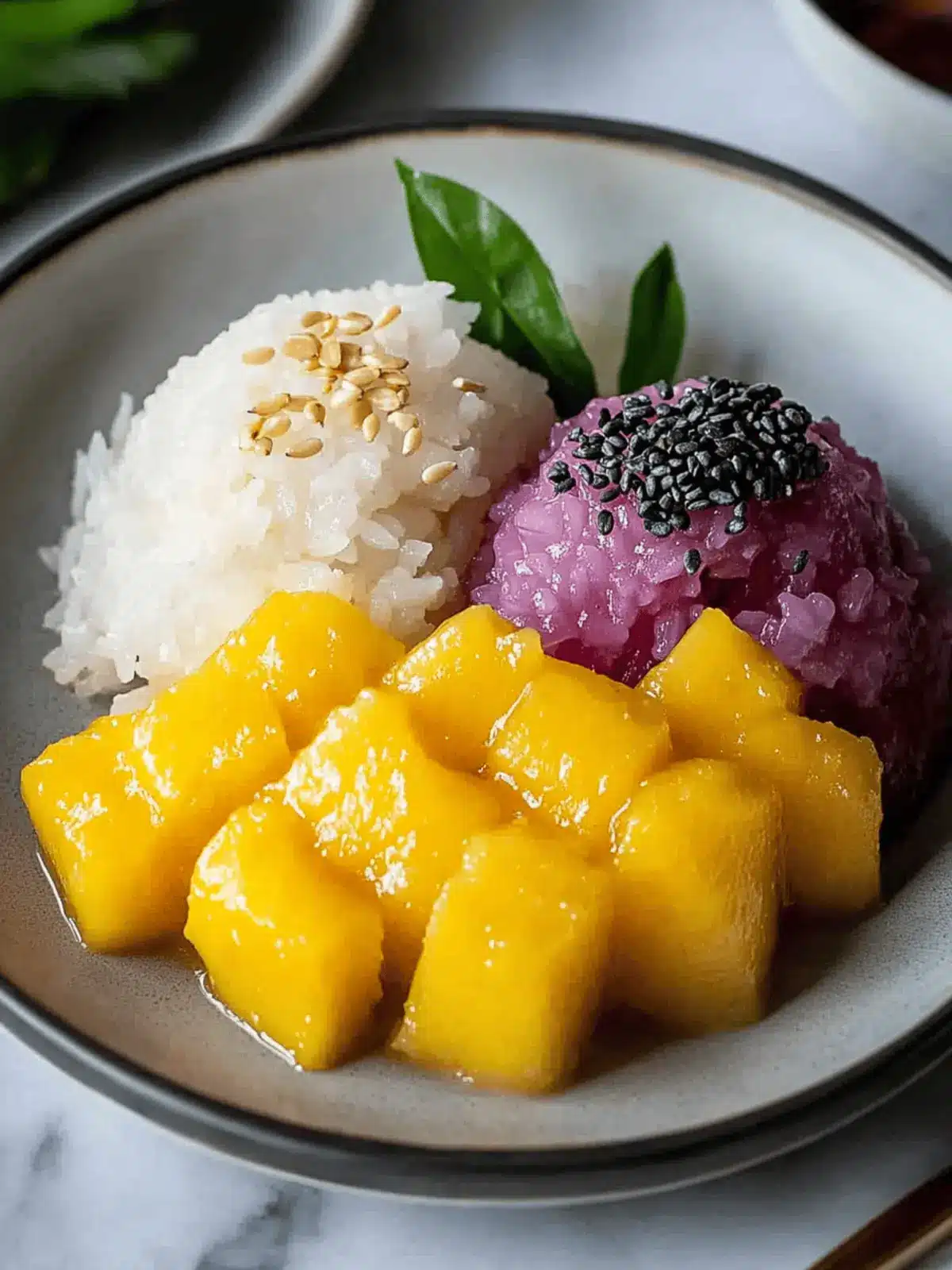 Thai Mango Sticky Rice Recipe: A Sweet Ube Twist Awaits 3 Thai Mango Sticky Rice Recipe