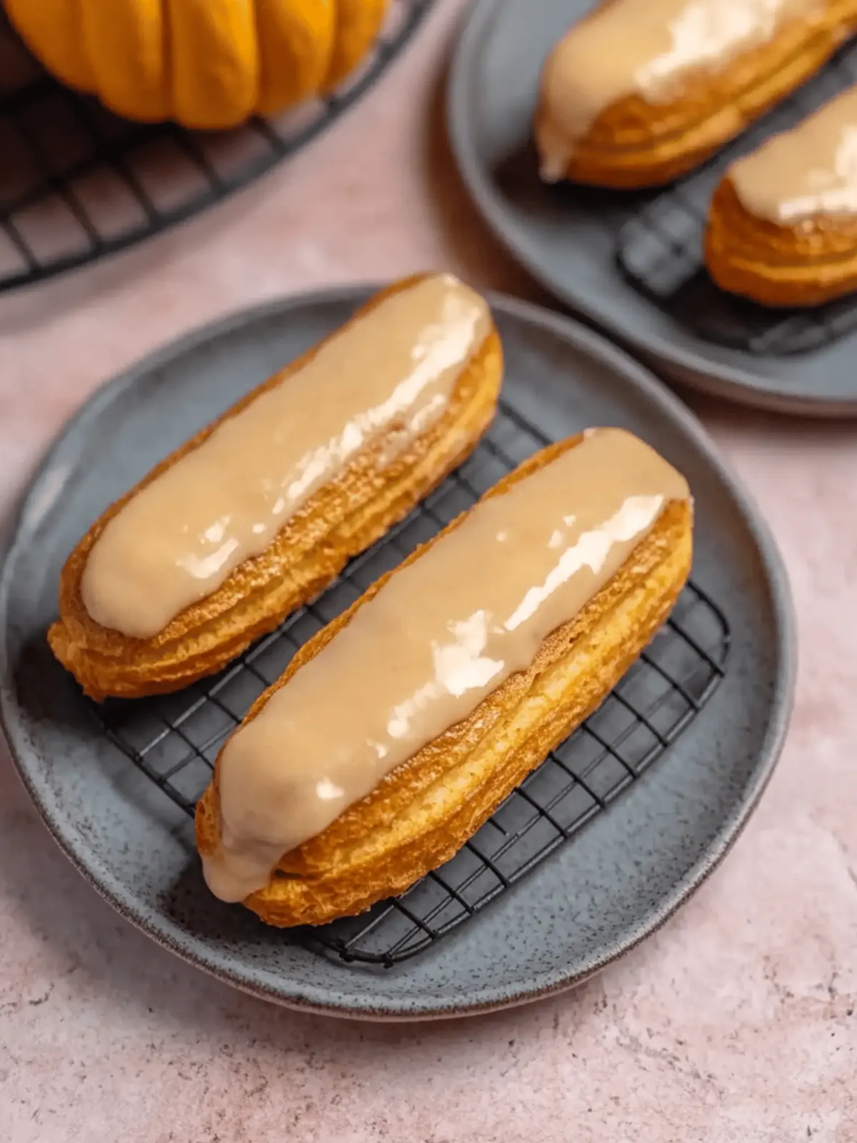 Delicious Pumpkin Eclairs with Maple Glaze You'll Love 3 Pumpkin Eclairs with Maple Glaze