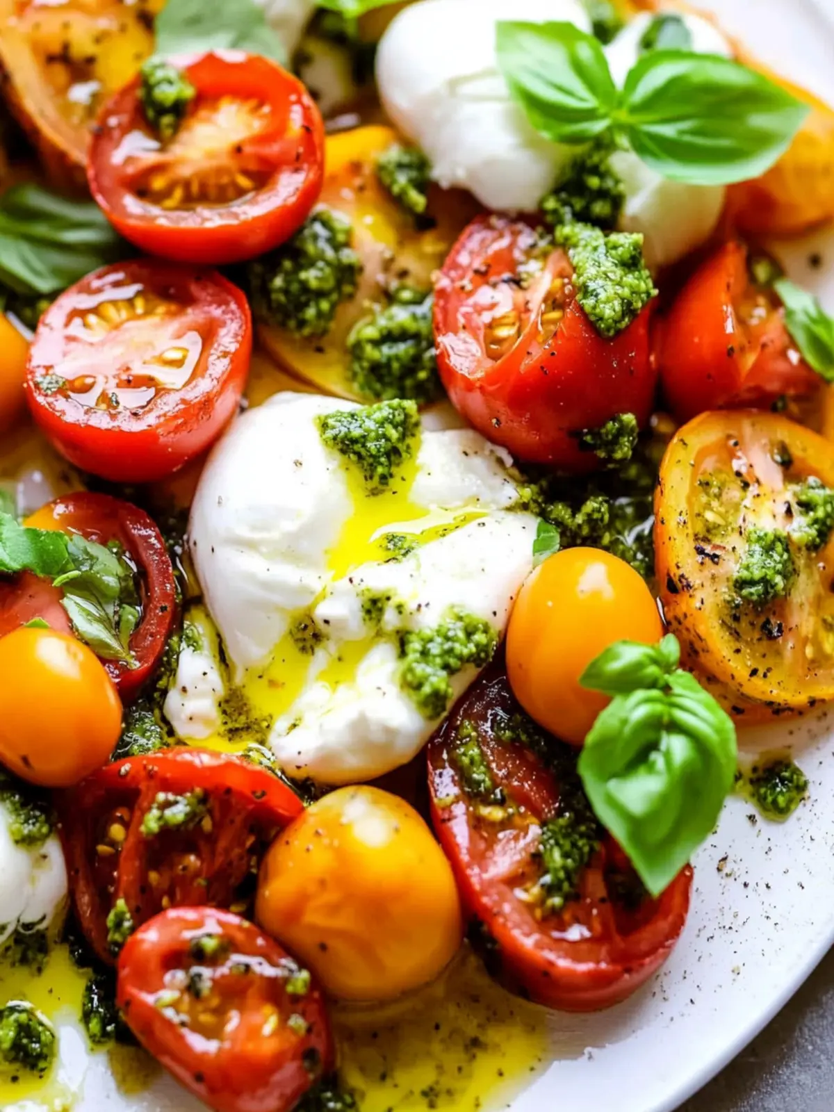 Burrata with Tomatoes & Pesto: An Irresistible Toast Delight 3 Burrata with Tomatoes & Pesto