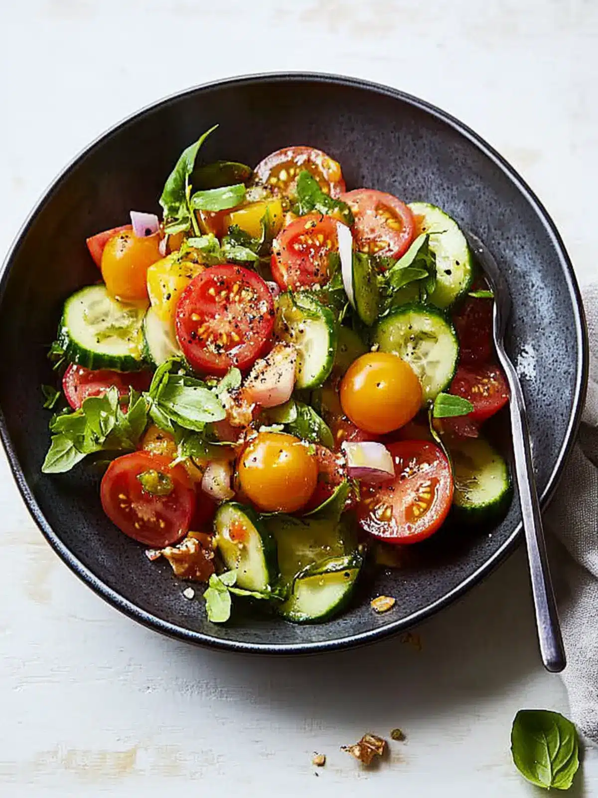 Tomato Salad With Cucumber and Ginger