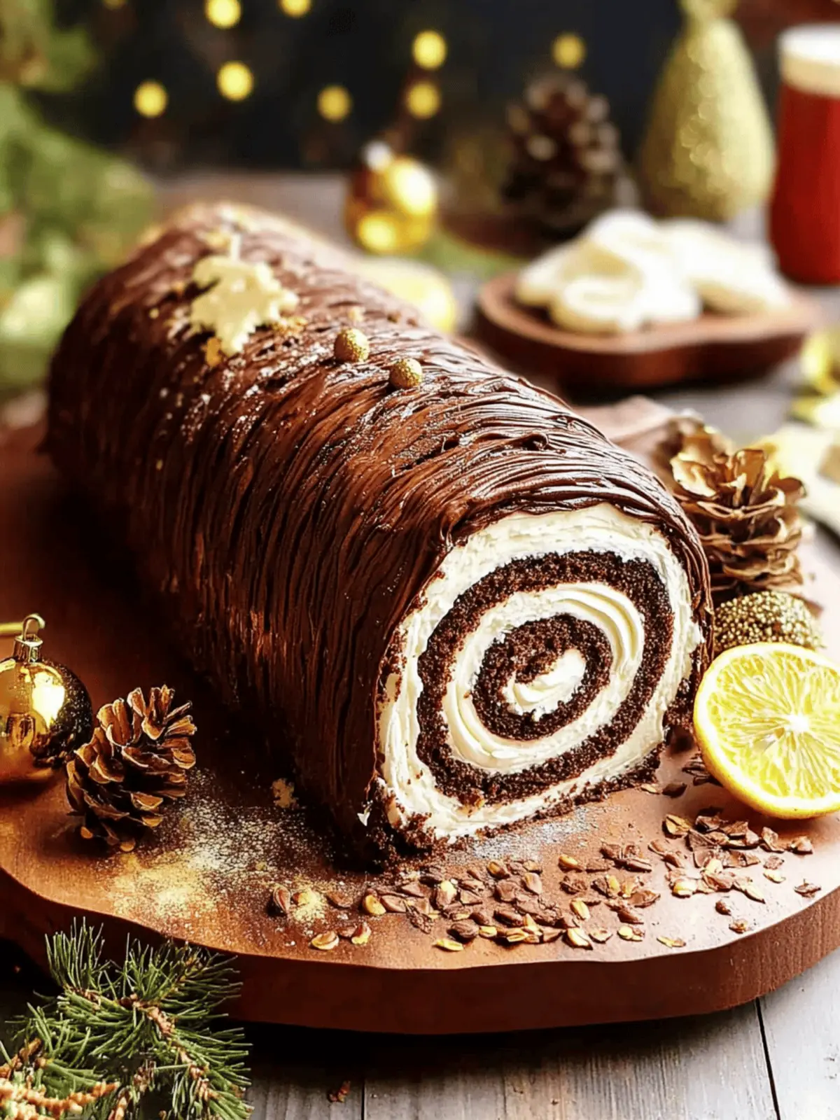 BÃ»che De NoÃ«l (Yule Log Cake)