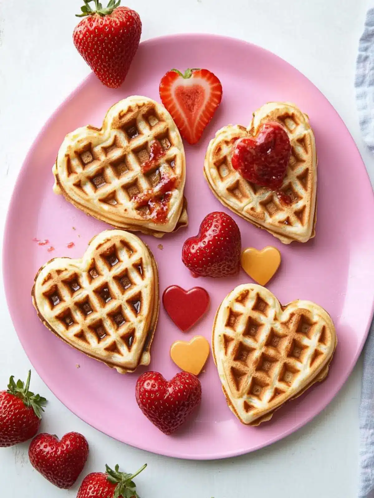 Waffle Heart Sandwiches- Valentine s breakfast recipes