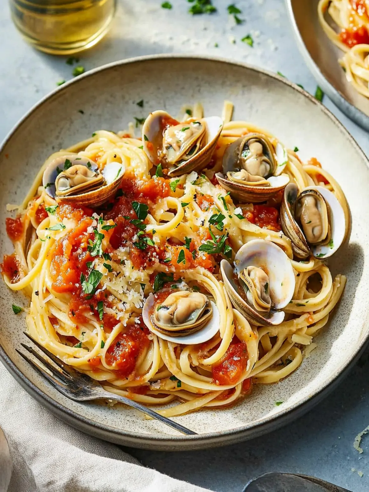Linguine and Clams with Fresh Red Sauce for a Romantic Dinner 4 Linguine and Clams With Fresh Red Sauce- Valentine s Day food ideas
