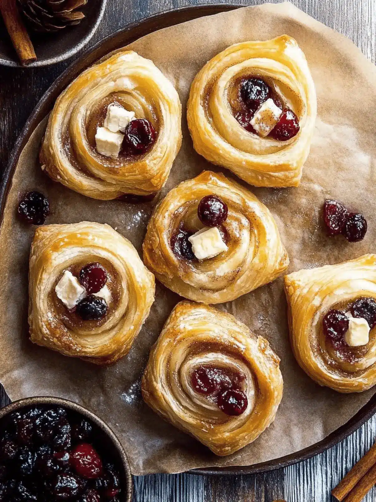 Irresistible Cranberry Brie Cinnamon Puff Pastry Swirls 3 Cranberry Brie Cinnamon Puff Pastry Swirls