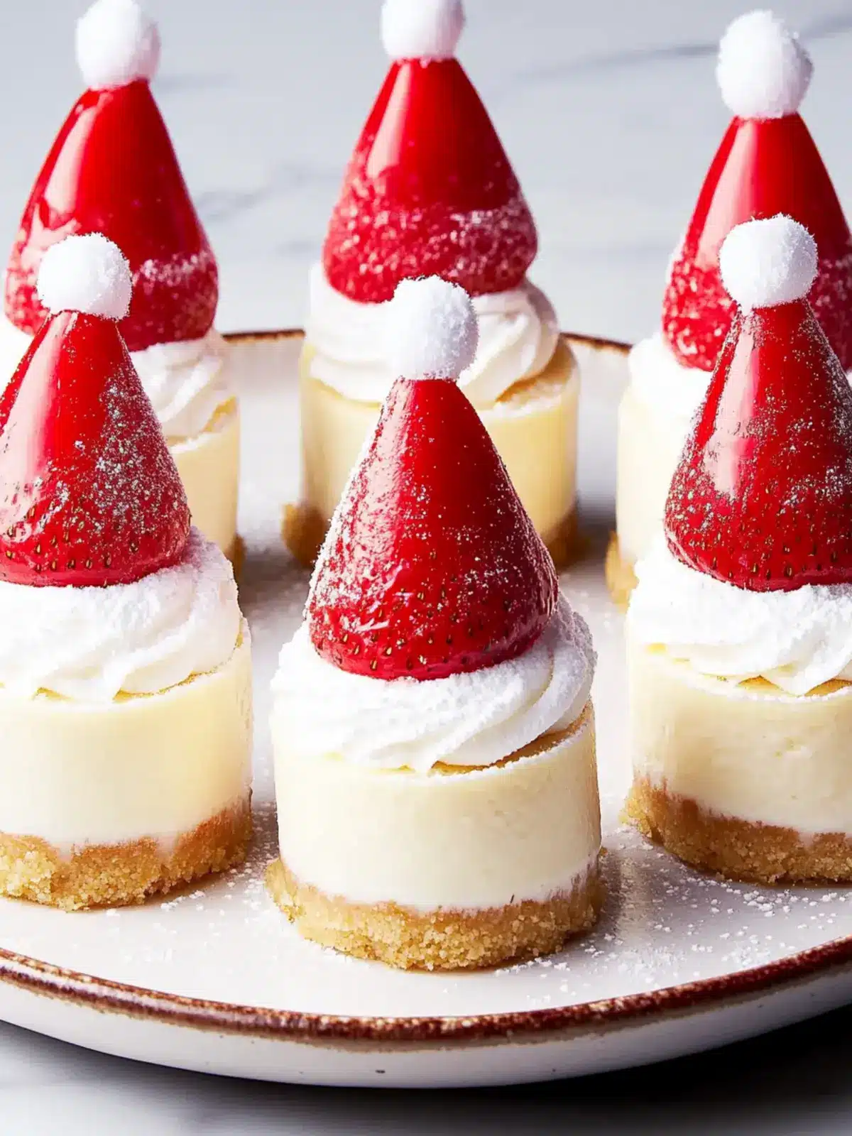 Santa Hat Cheesecake Bites That Wow Your Holiday Guests 4 Santa Hat Cheesecake Bites