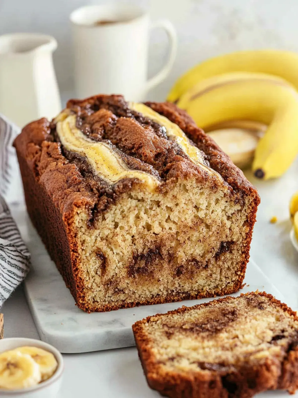 Cinnamon Swirled Banana Bread