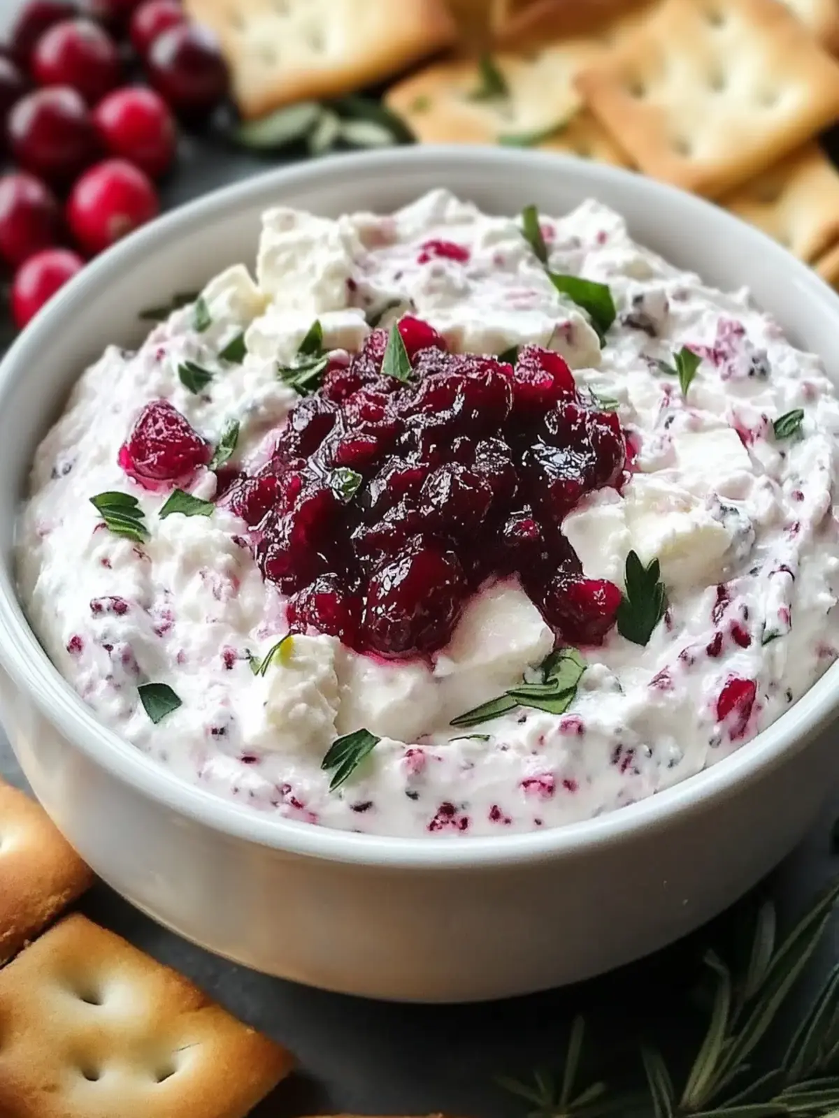Cranberry Whipped Feta Dip