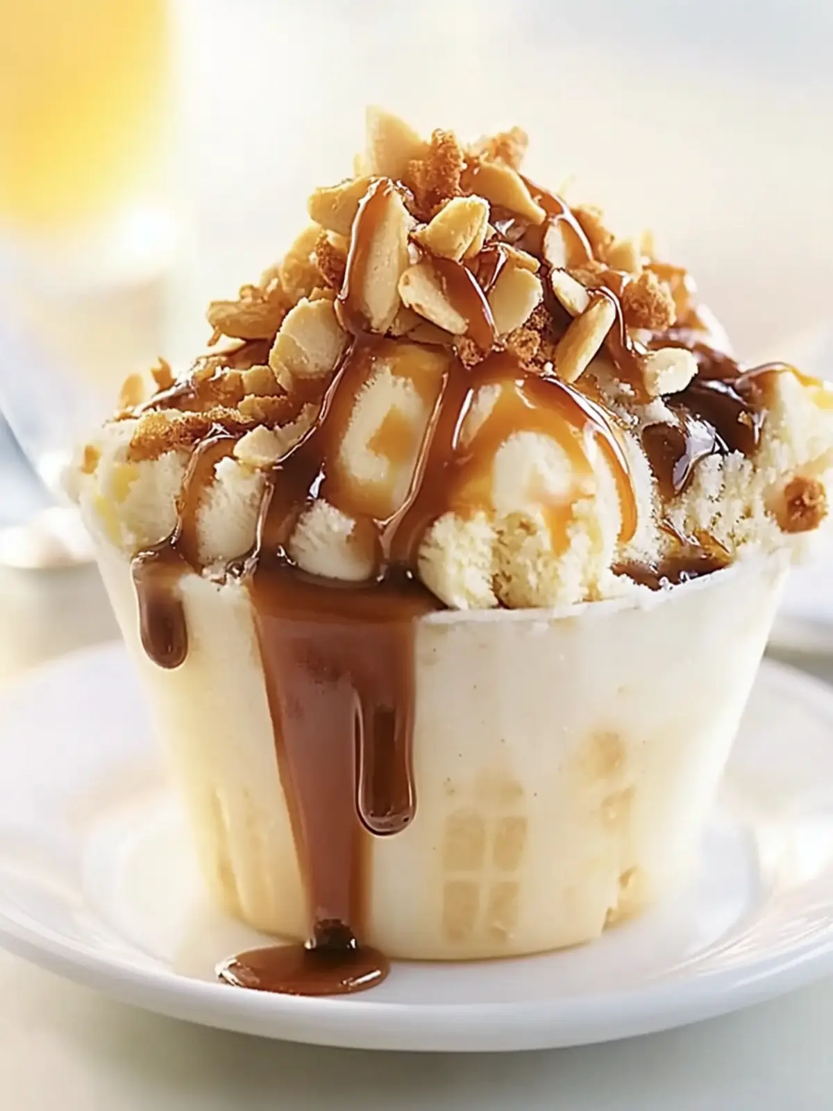 Caramel-Topped Ice Cream Dessert