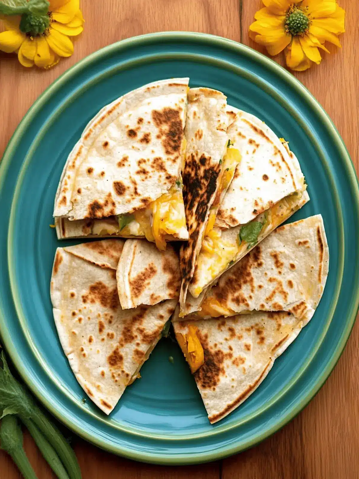 Squash Blossom Quesadillas