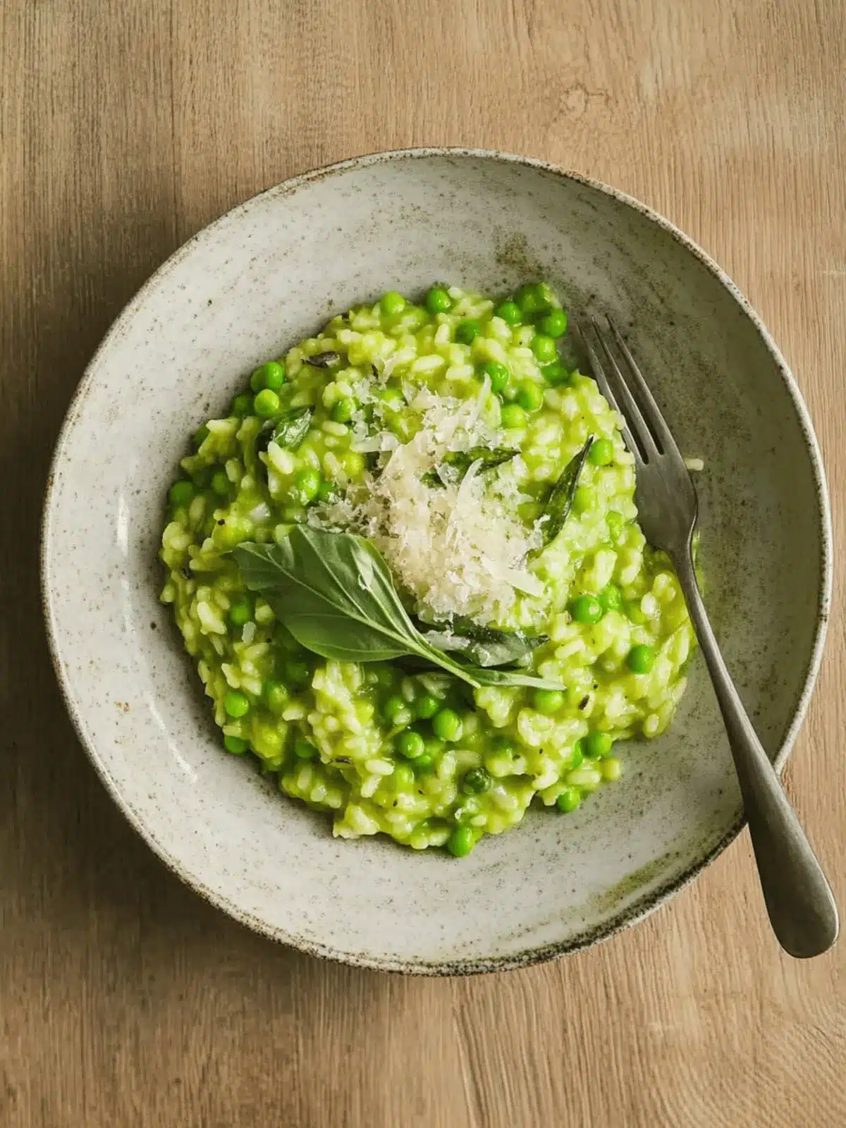 Pea Risotto with Wild Garlic  