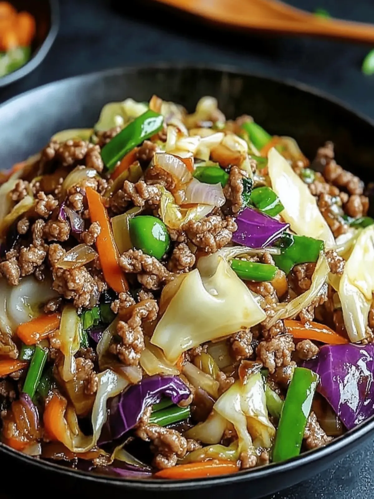 Savory Chinese Ground Beef and Cabbage Stir Fry in 25 Minutes