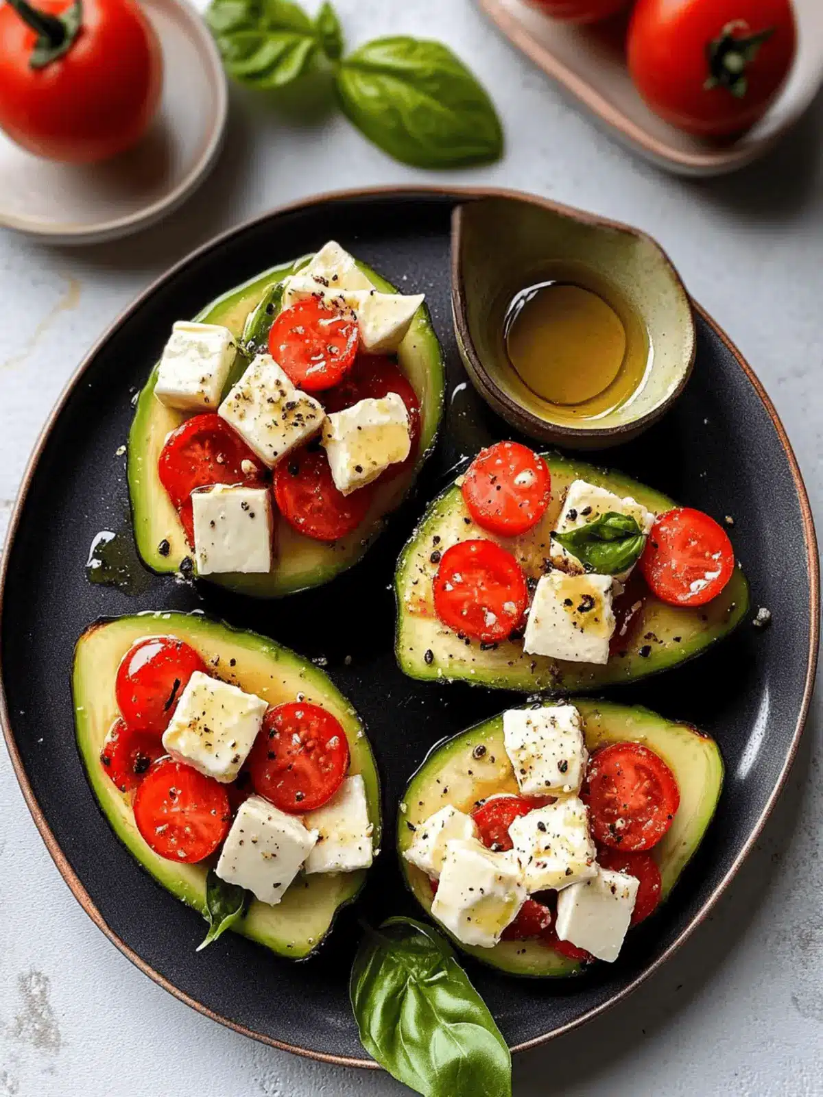 Caprese Stuffed Avocados