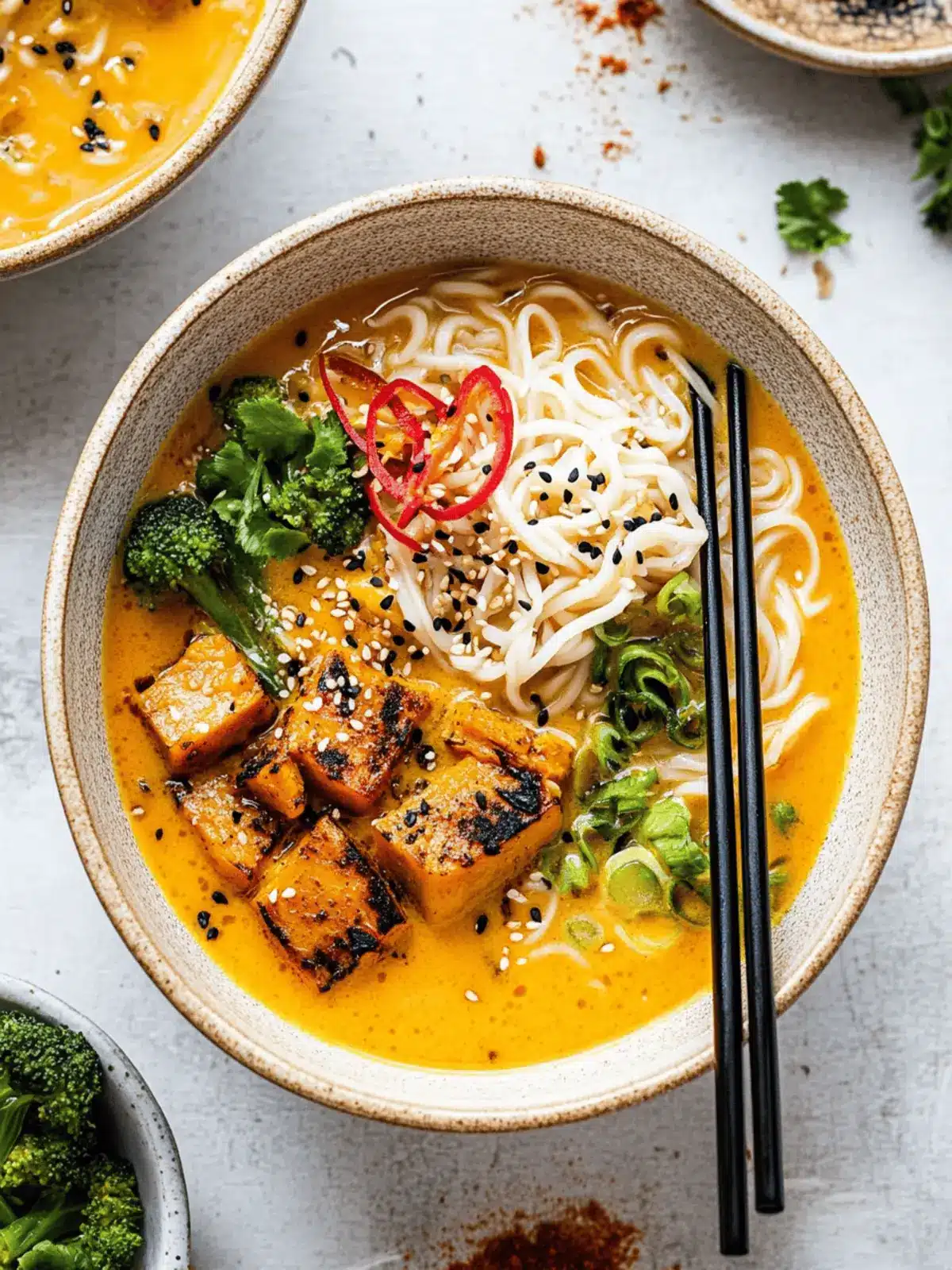 Vegan pumpkin ramen