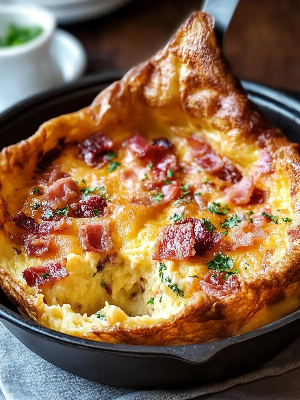 Savory Cheddar & Bacon Dutch Baby: A Delightful Treat!