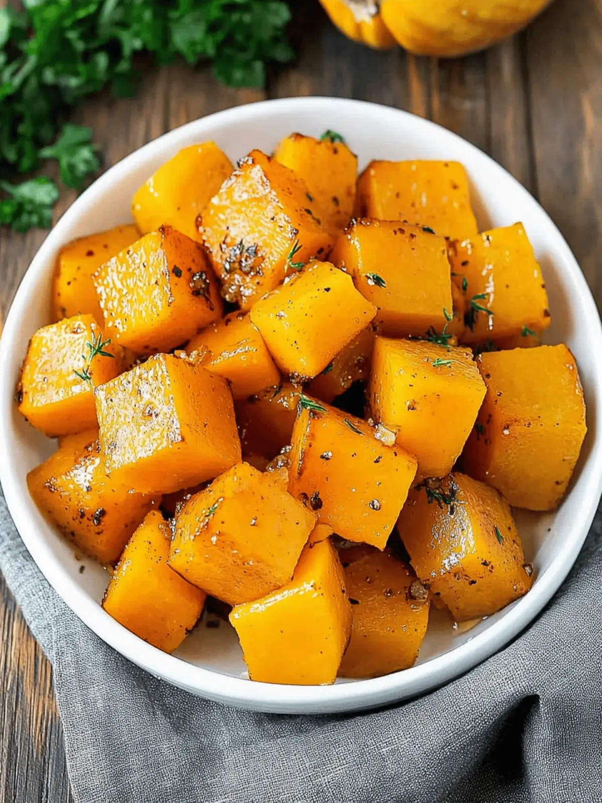 Sweet & Savory Roasted Butternut Squash with Brown Sugar Delight 2 Roasted Butternut Squash with Brown Sugar
