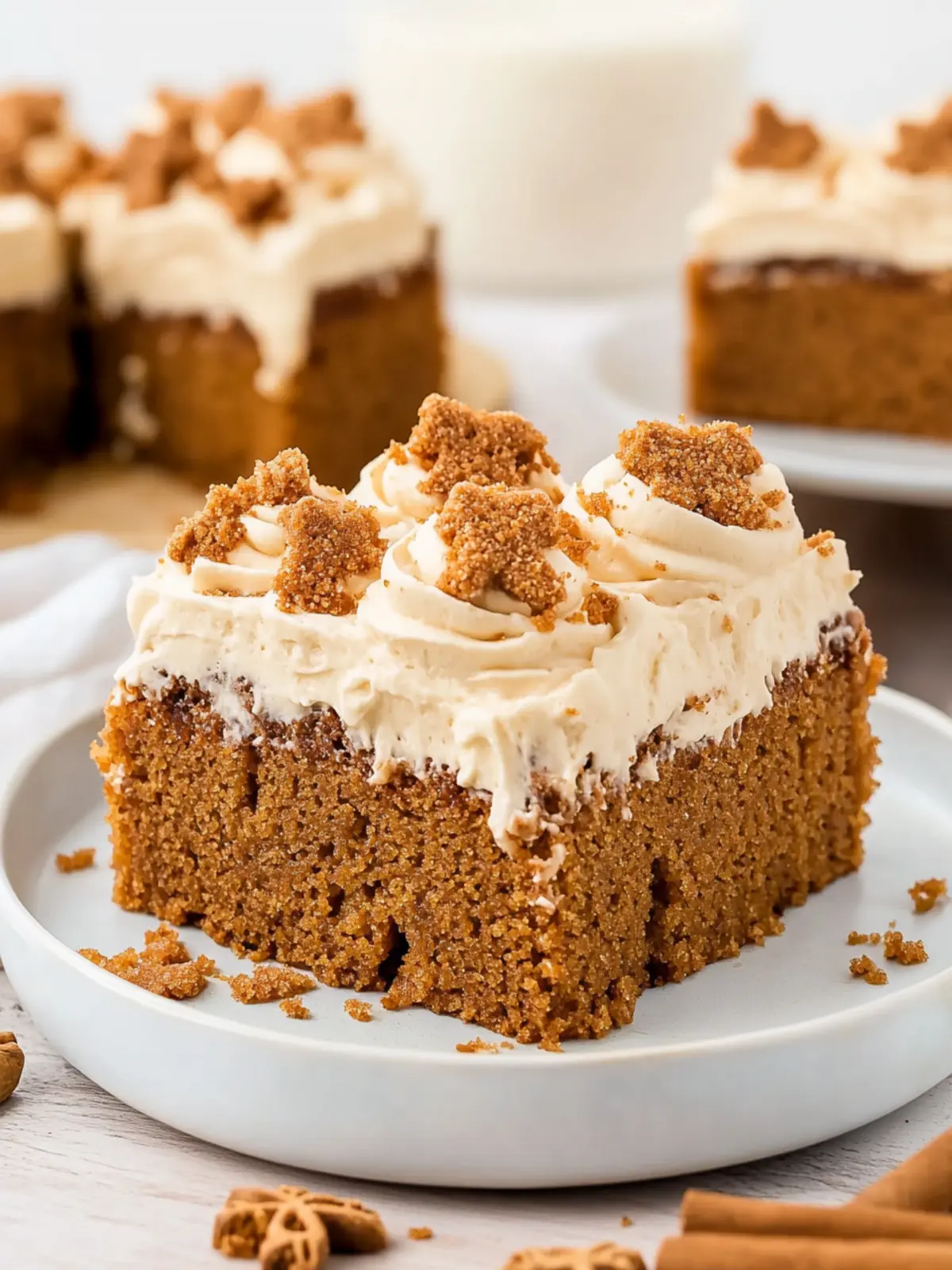 Irresistible Gingerbread Poke Cake with Dreamy Whipped Cream 3 Gingerbread Poke Cake with Gingerbread Whipped Cream