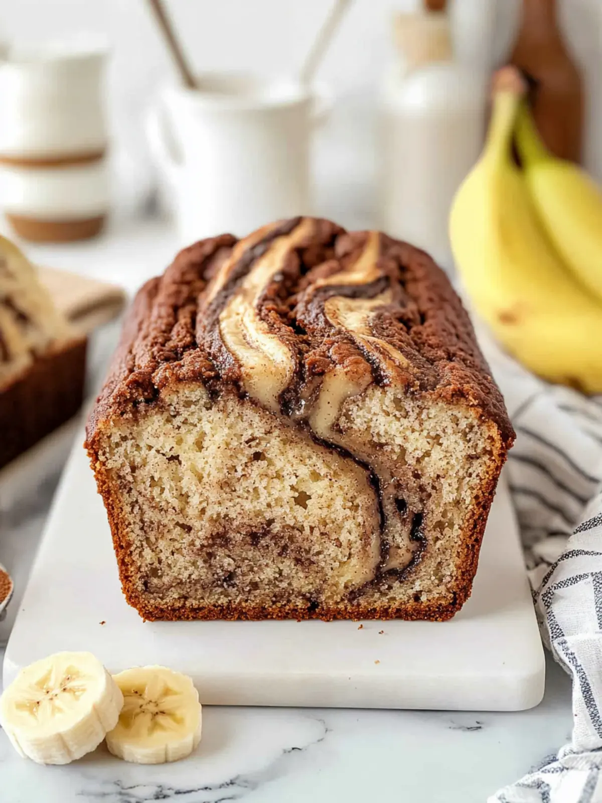 Cinnamon Swirled Banana Bread