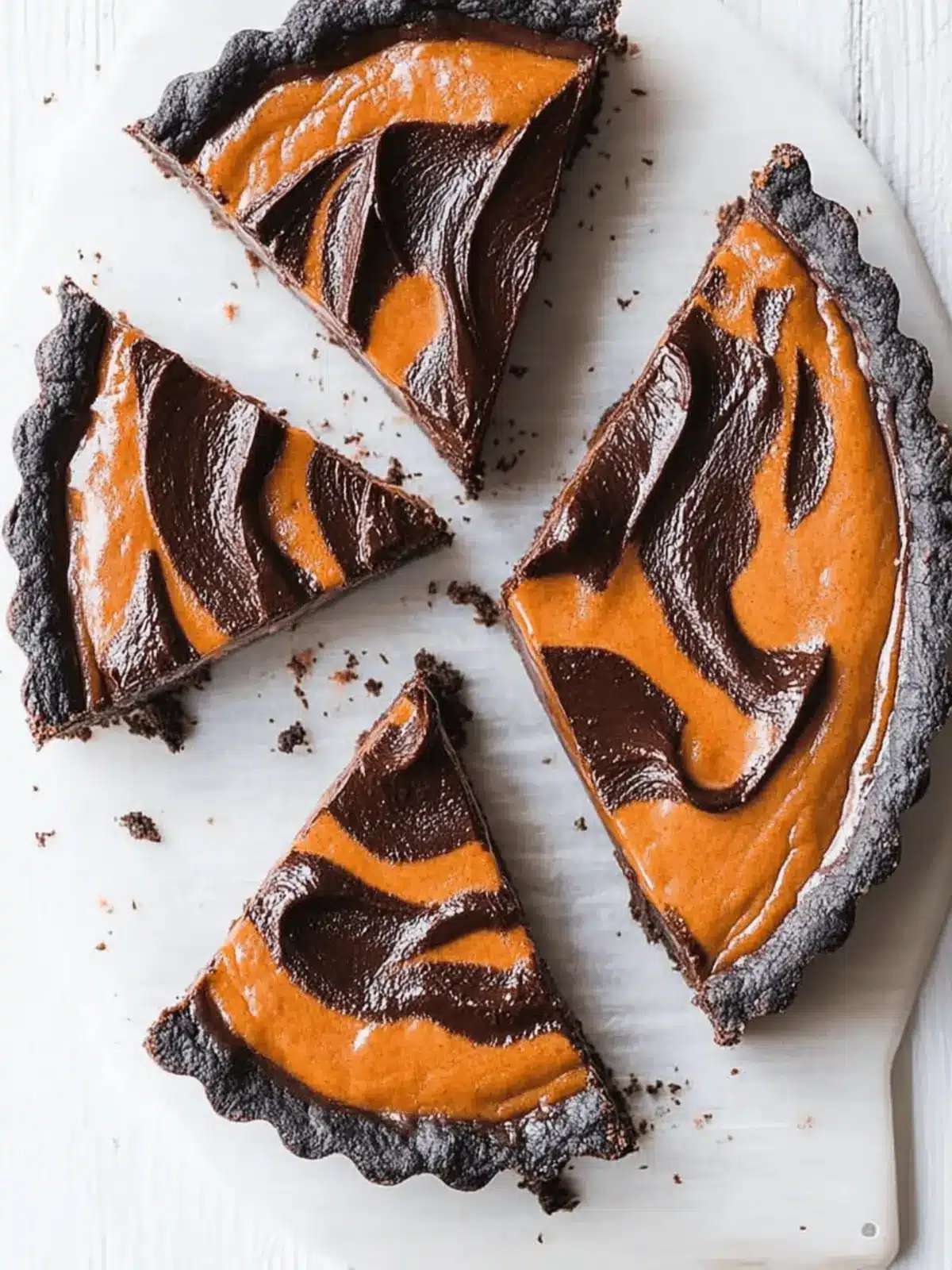 Decadent Chocolate Swirl Pumpkin Tart for Fall Bliss 2 Chocolate Swirl Pumpkin Tart