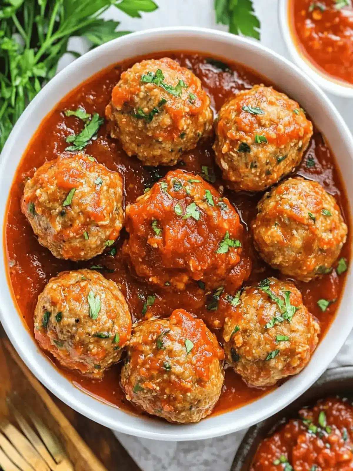Italian Turkey Meatballs with Homemade Marinara Sauce Made Easy 3 Italian Turkey Meatballs with Homemade Marinara Sauce