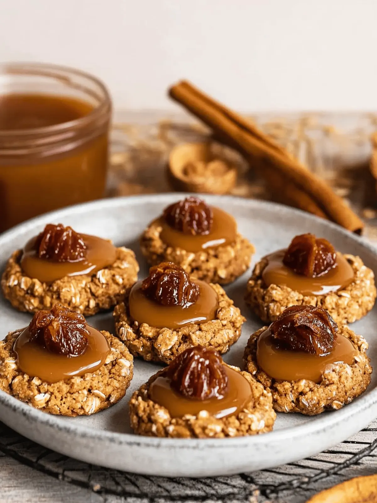 Pumpkin Spice Oatmeal Thumbprint Cookies with Date Caramel Bliss 4 Pumpkin Spice Oatmeal Thumbprint Cookies with Date Caramel