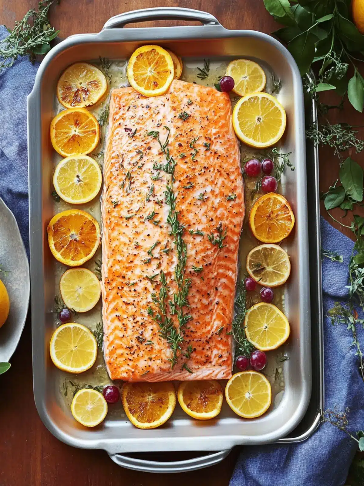 Citrus-Roasted Salmon- christmas dinner ideas