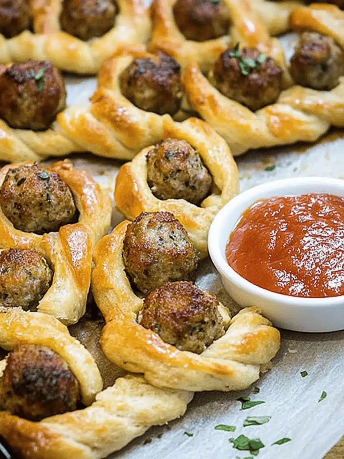 Meatball Breadstick Skewers