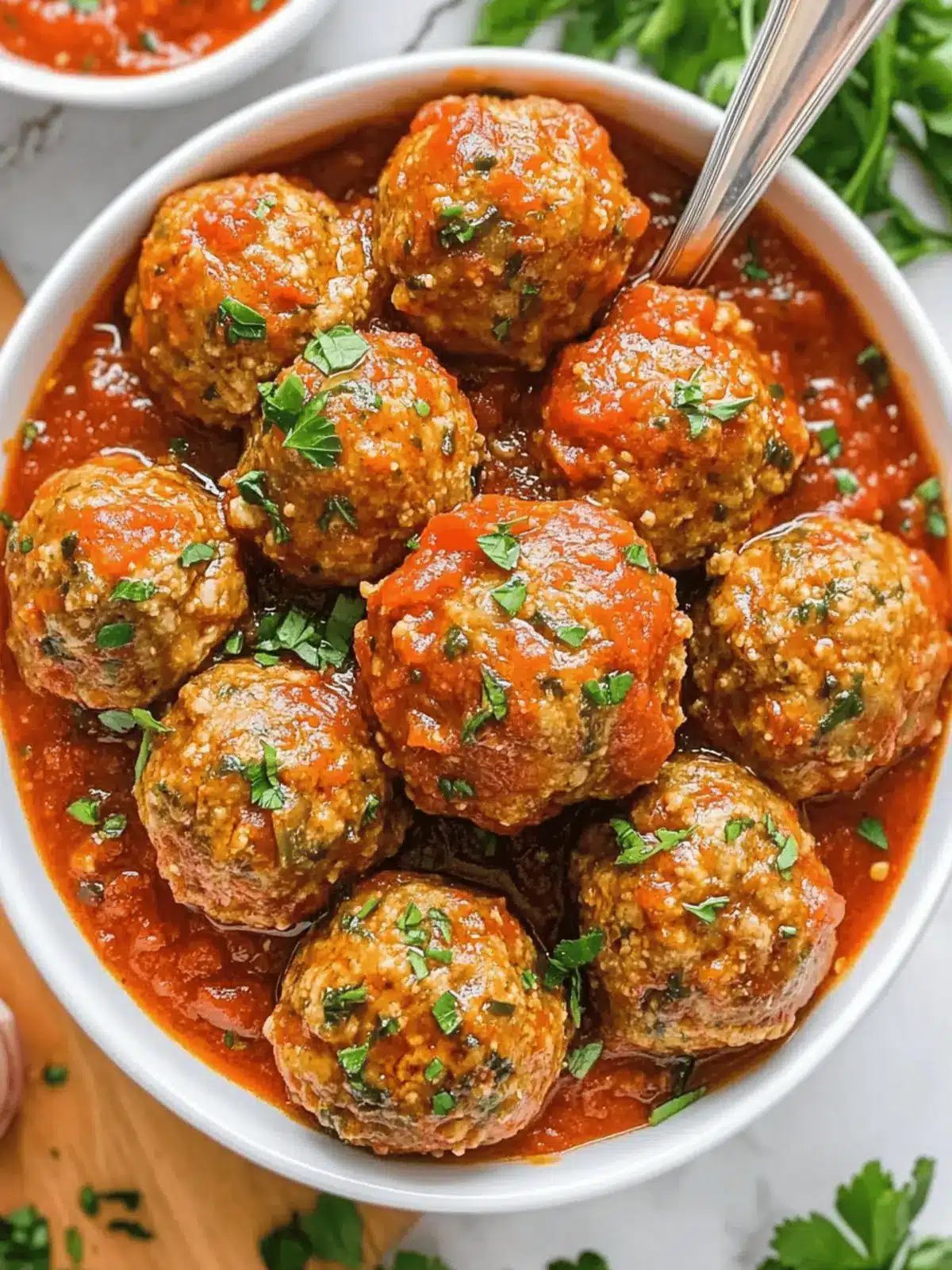 Italian Turkey Meatballs with Homemade Marinara Sauce Made Easy 2 Italian Turkey Meatballs with Homemade Marinara Sauce