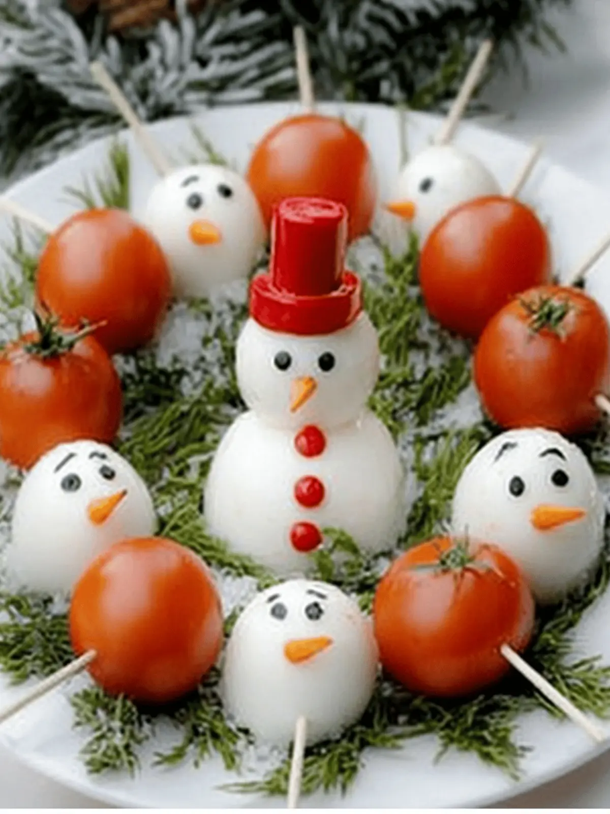 Snowman Stick Platter