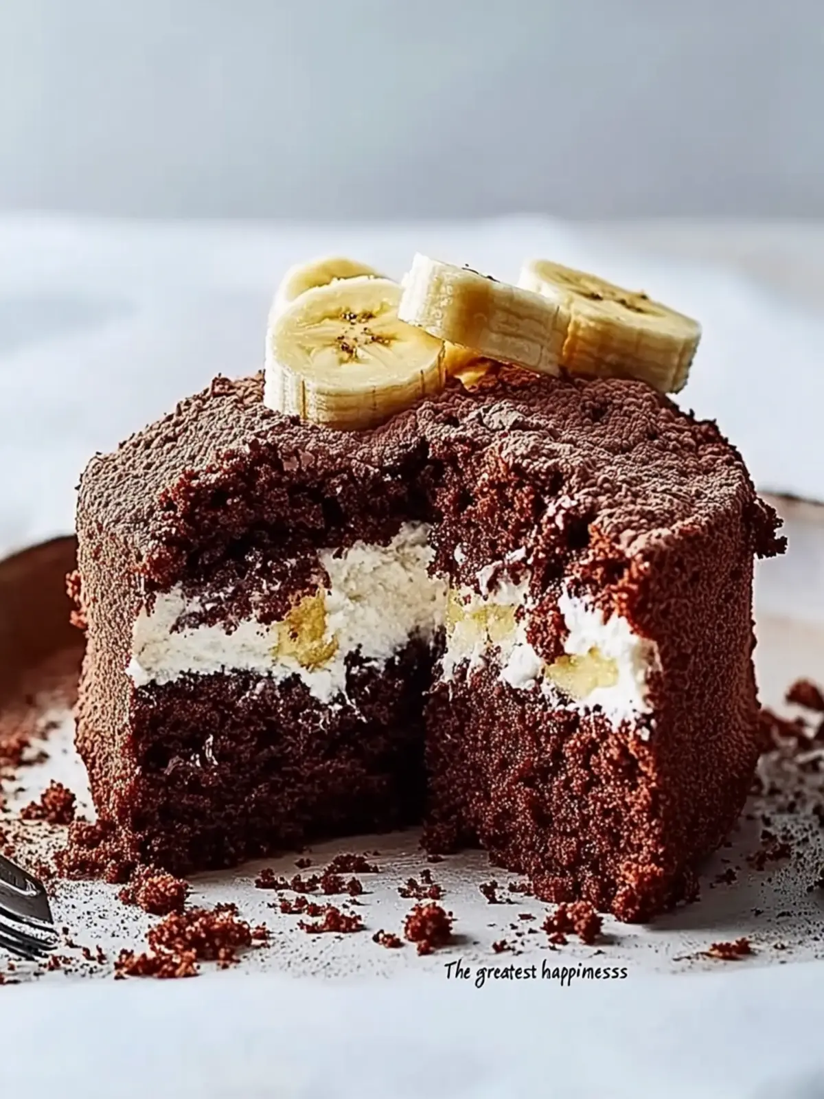 Chocolate banana cake  The greatest happiness 