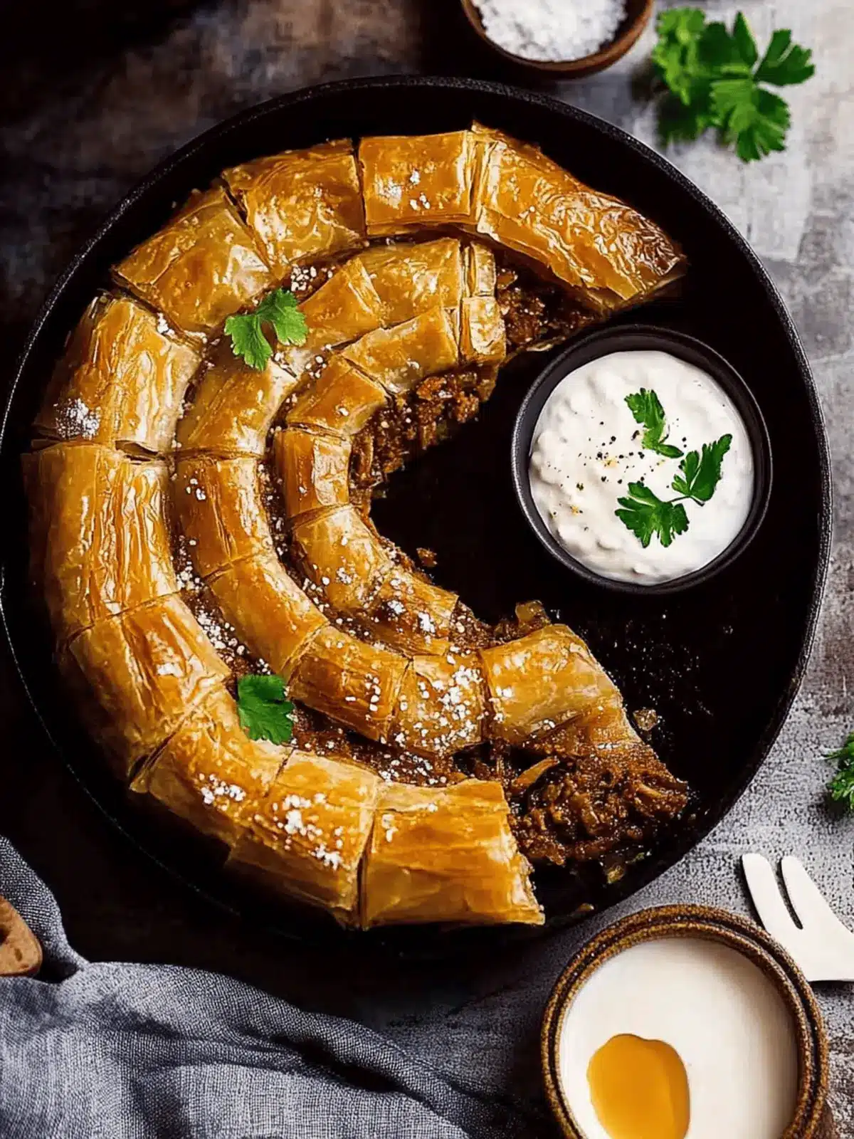 Borek   Spiced lamb filo pastry