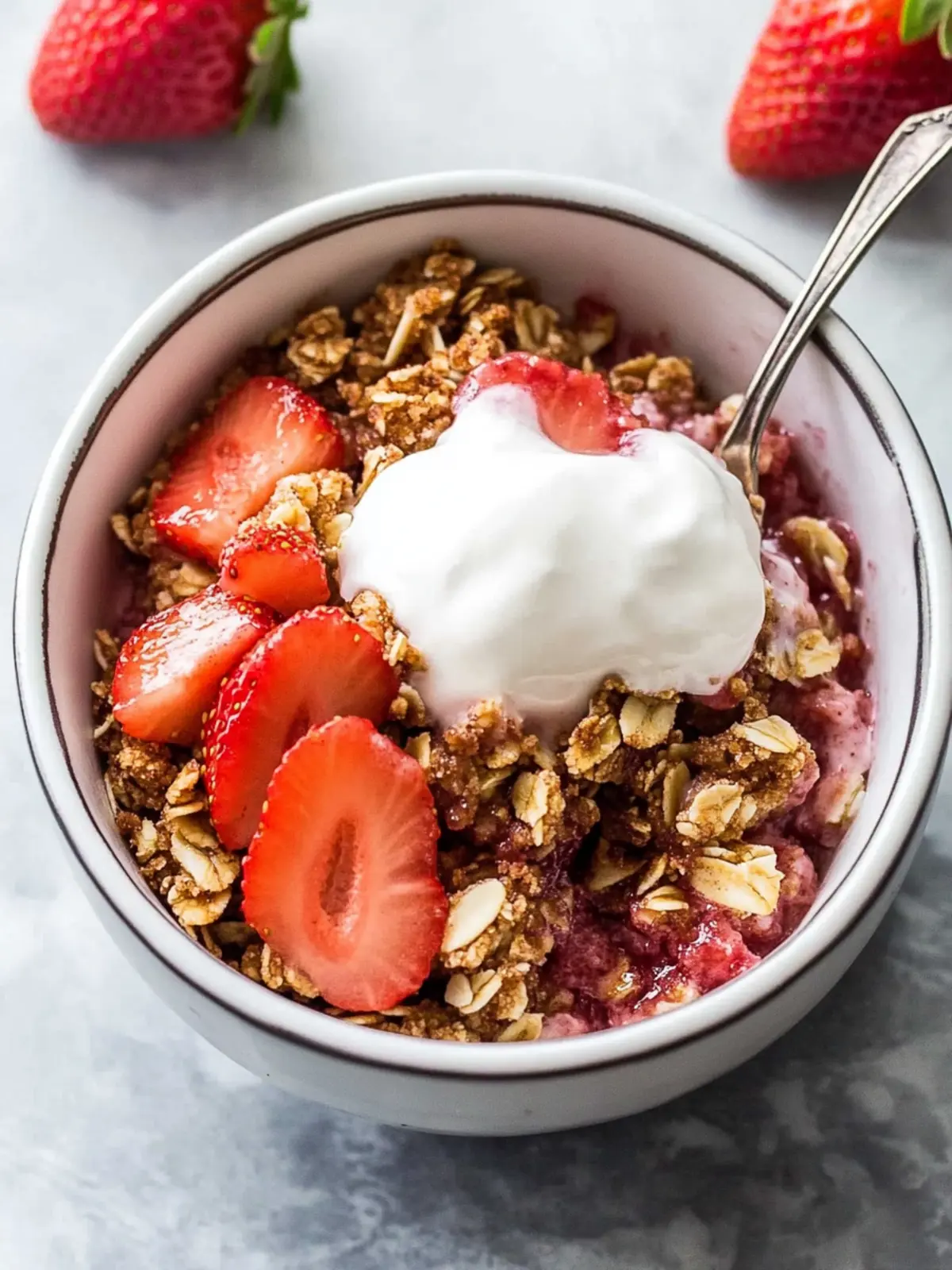 Almond Flour Strawberry Crisp for a Healthy Valentine's Morning 4 Almond Flour Strawberry Crisp- Healthy Valentine's Day Breakfast