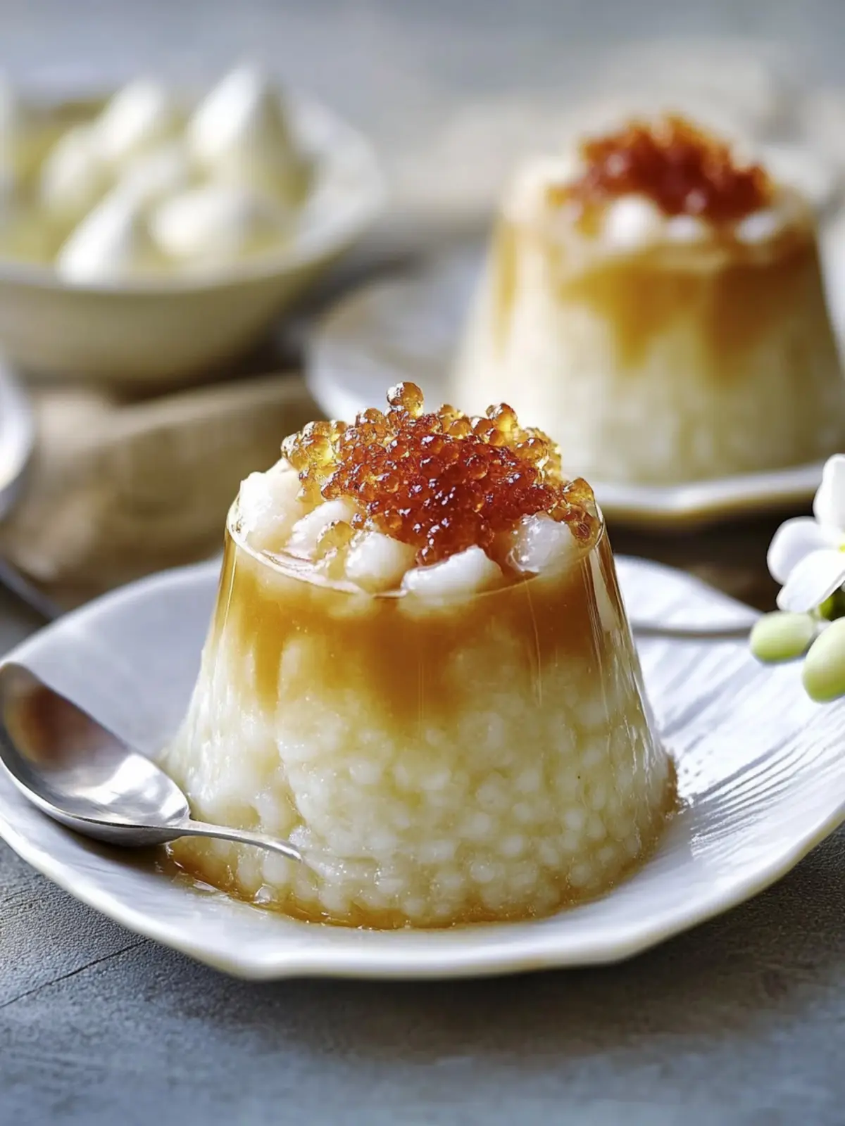 Palm sugar sago pudding- Lunar New Year desserts