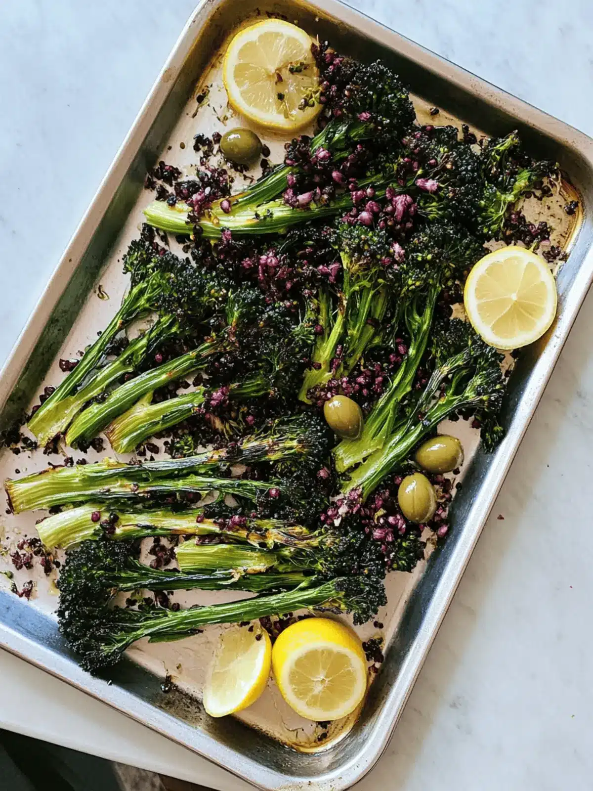 Roasted Broccolini with Lemon and Olives for a Fresh Twist 3 Roasted Broccolini with Lemon and Olives