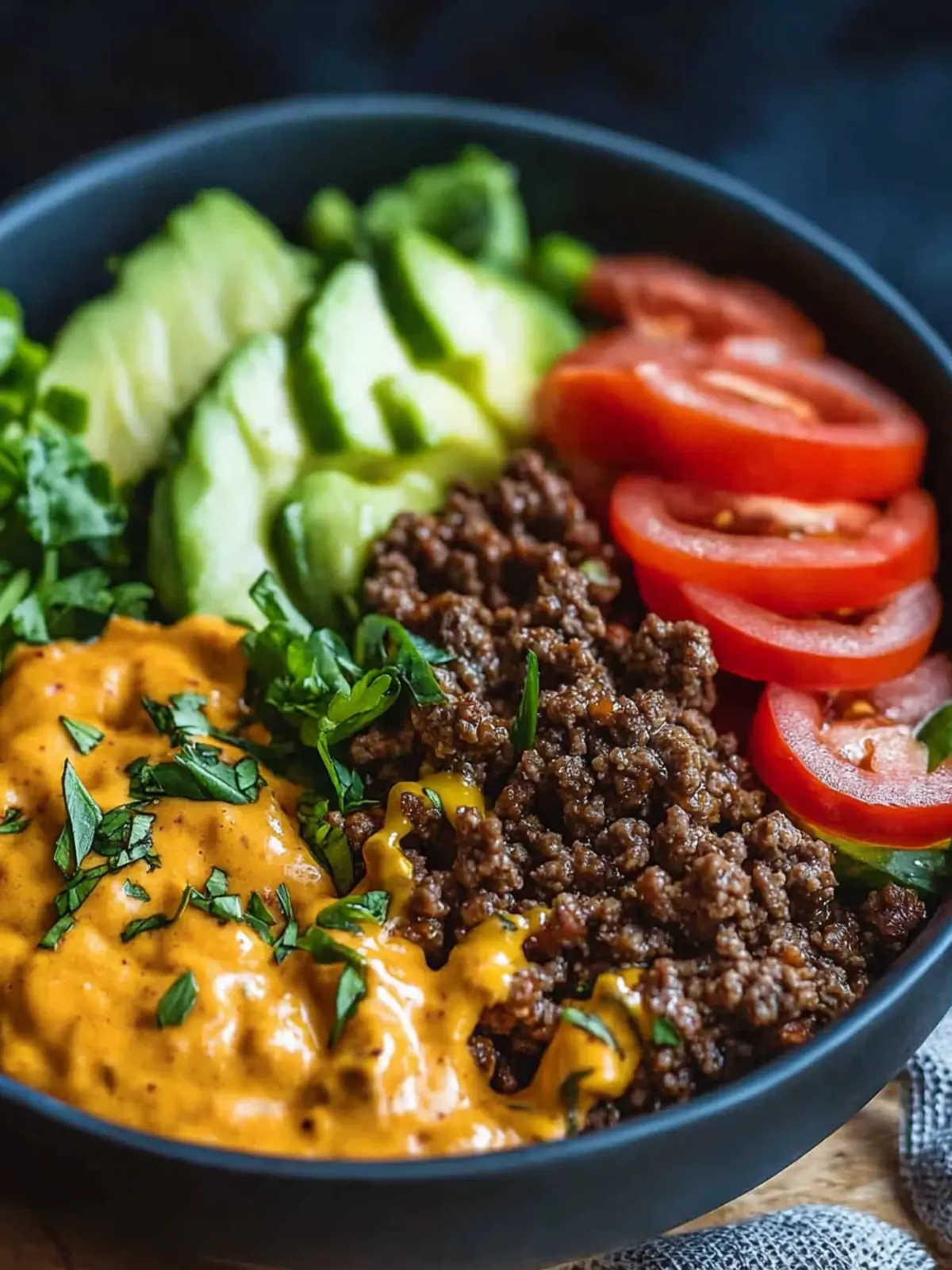 High-Protein Cheeseburger Bowls: Low-Carb Meal Prep Magic 2 High-Protein Cheeseburger Bowls Recipe Low-Carb Meal Prep with Ground Beef & Burger Sauce