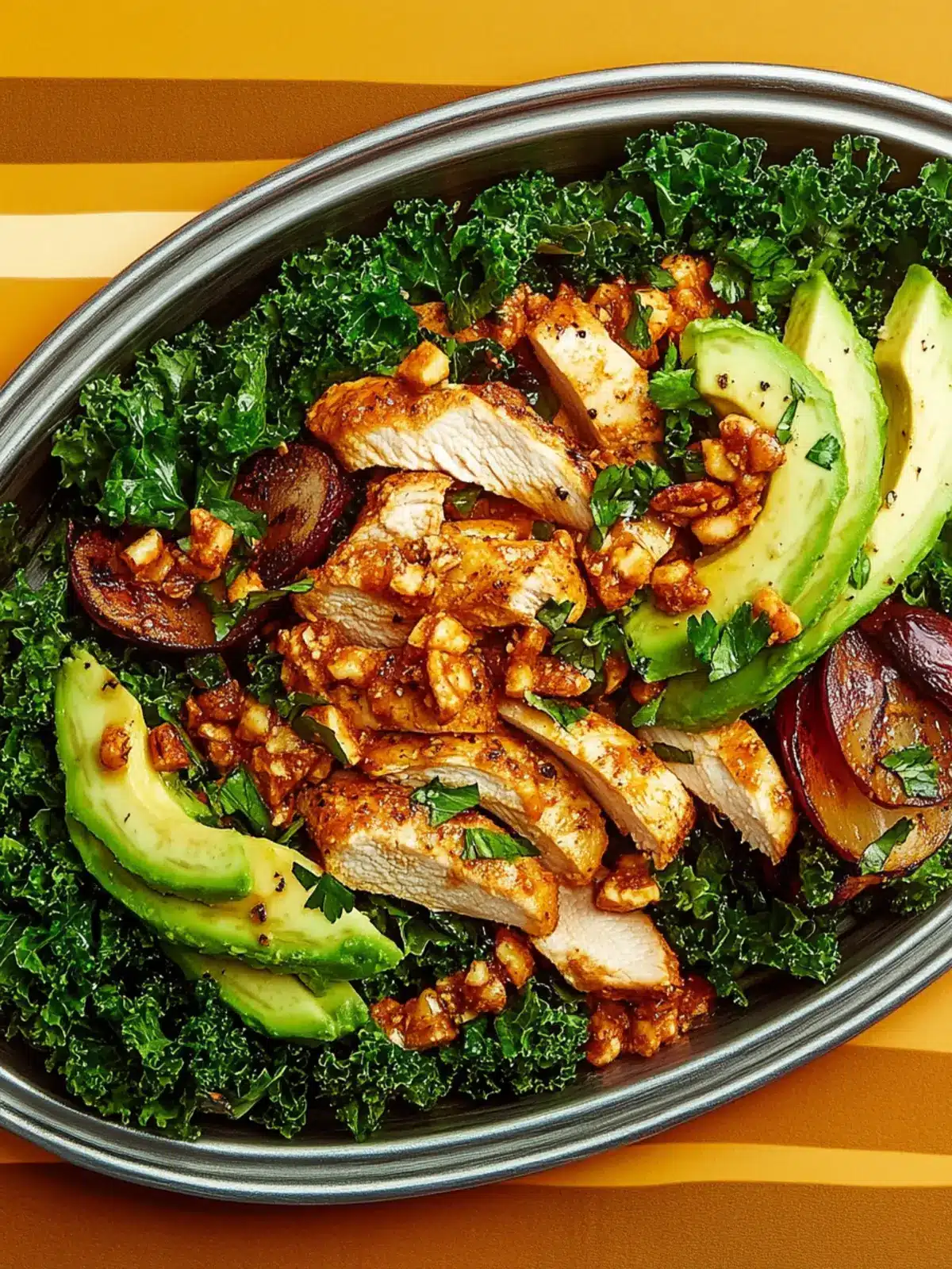 Smoky Chicken and Avocado Kale Salad