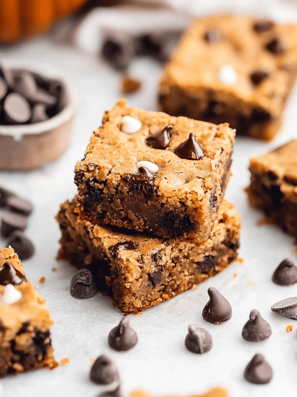 Pumpkin Chocolate Chip Blondies for Cozy Fall Indulgence 4 Pumpkin Chocolate Chip Blondies