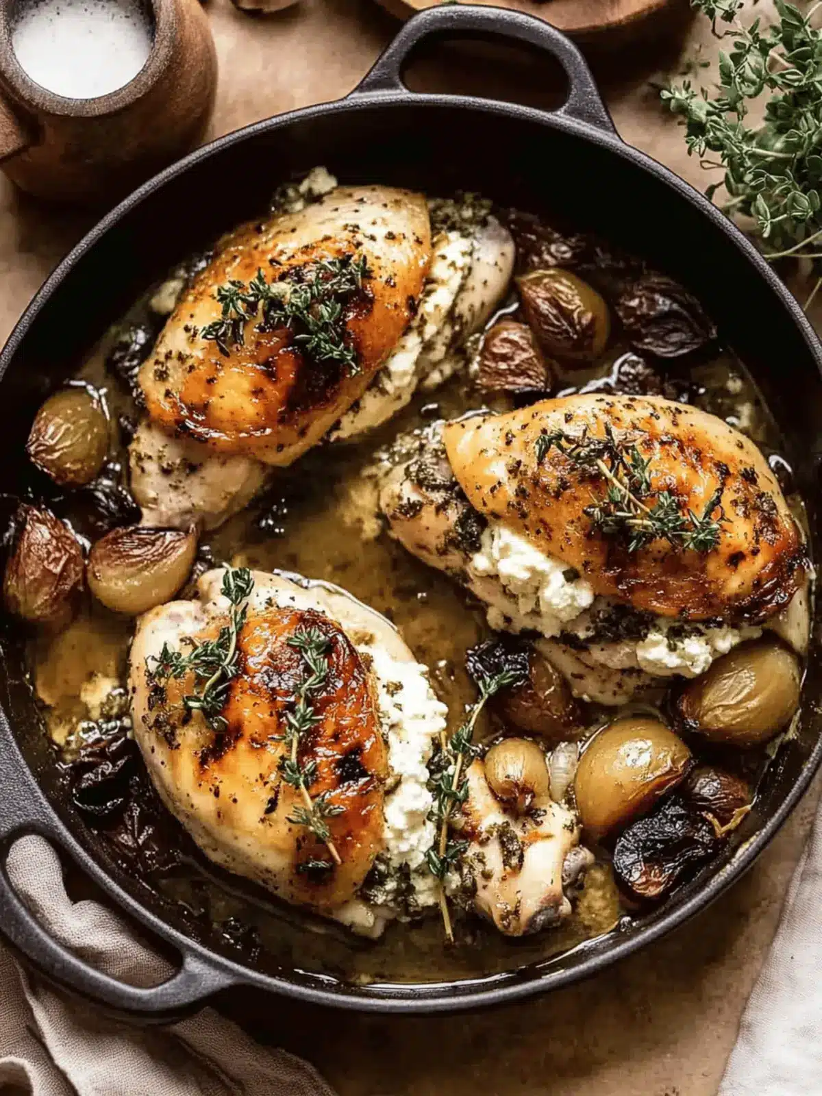 Herbed Ricotta Stuffed Chicken in Zesty White Wine Sauce 4 Herbed Ricotta Stuffed Chicken In White Wine Pan Sauce
