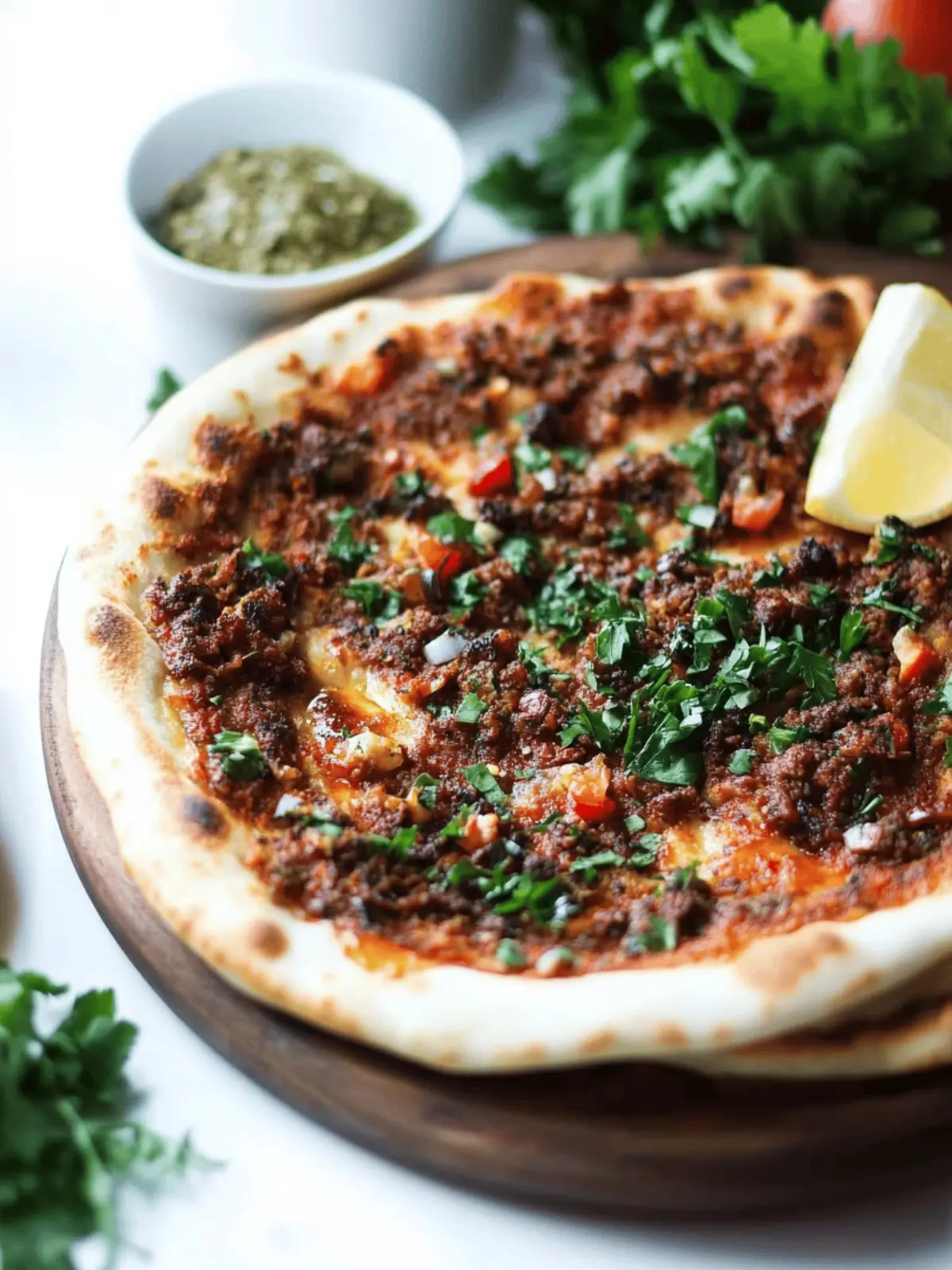 Lahmacun   Turkish Flatbread