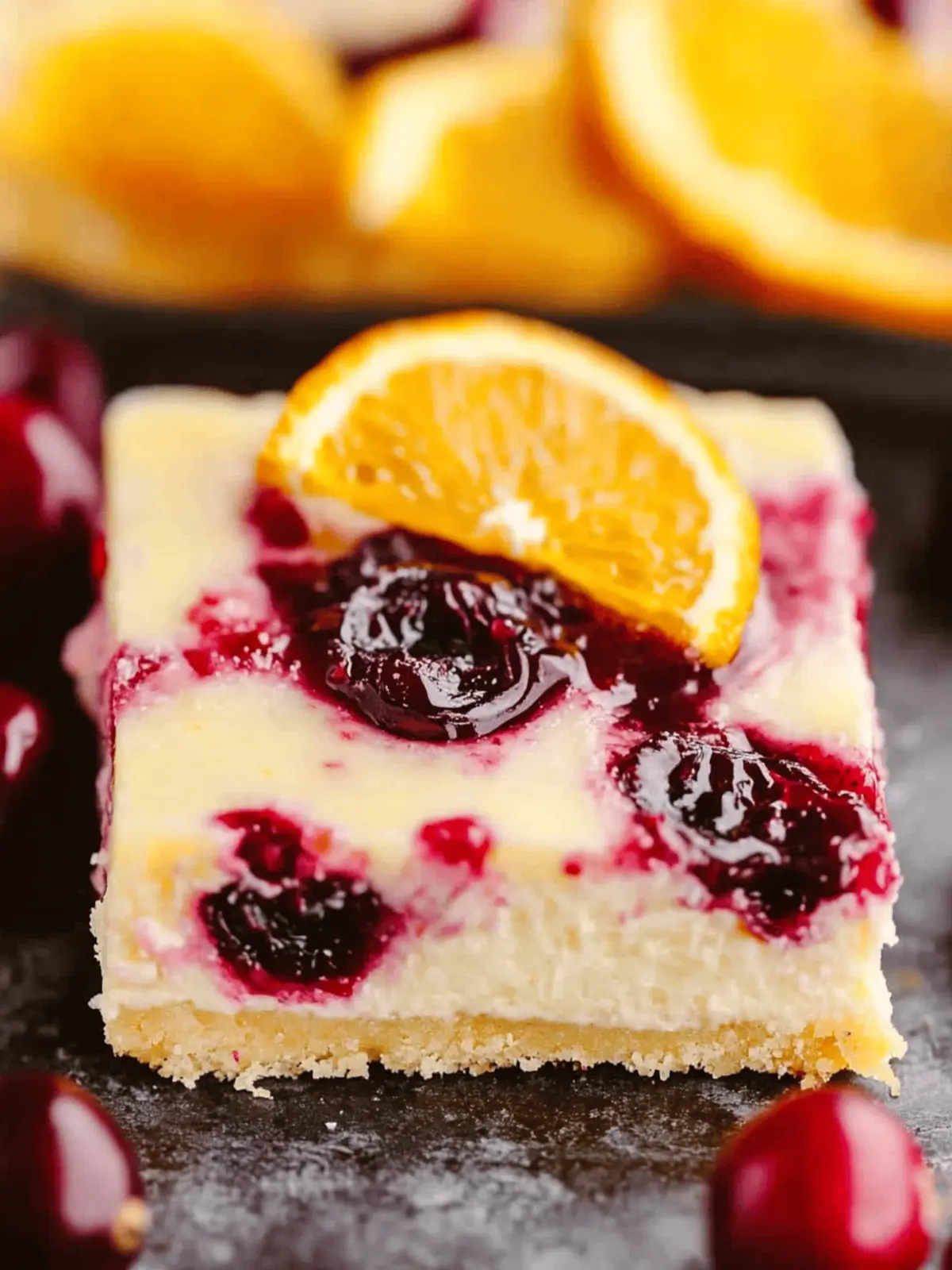 Cranberry Orange Cheesecake Bars: A Festive Delight! 3 Cranberry Orange Cheesecake Bars