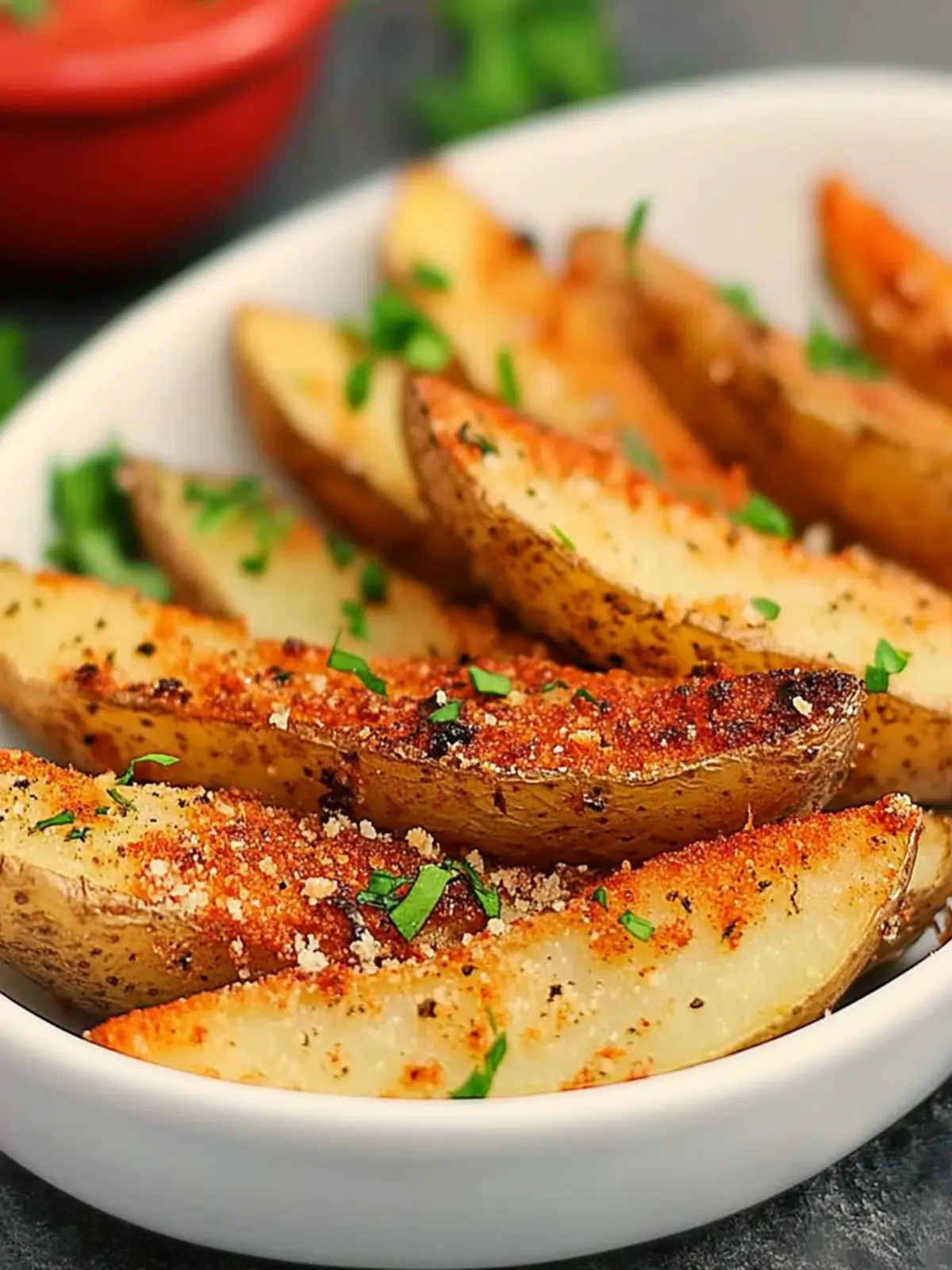 Baked Garlic Parmesan Potato Wedges