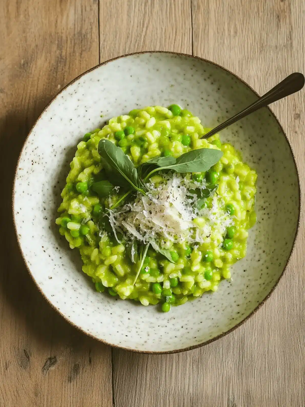 Pea Risotto with Wild Garlic  